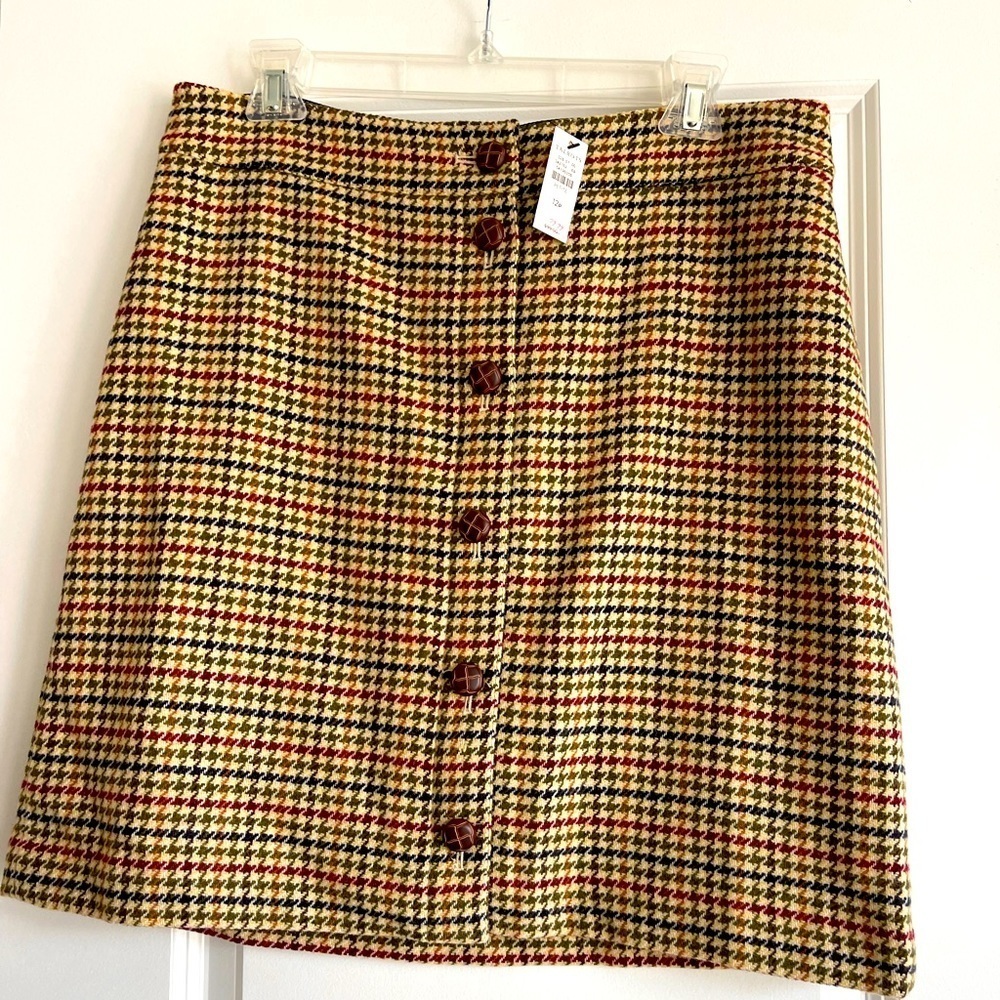 Talbots lined skirt plaid 12 petite NWT